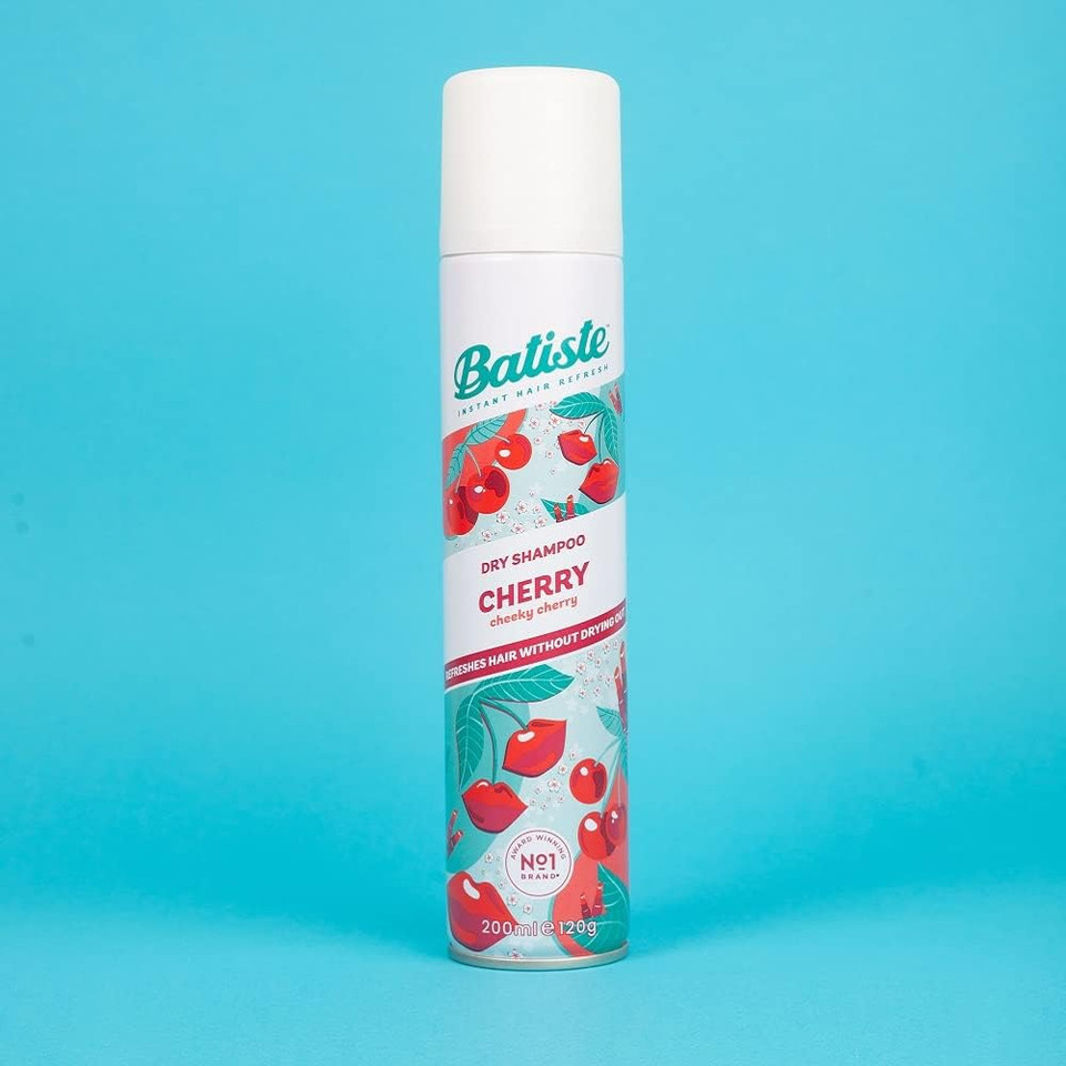 Batiste Dry Shampoo in Cherry, Cool and Retro Fragance, No Rinse Spray to Refresh Hair in Between Washes  200ml