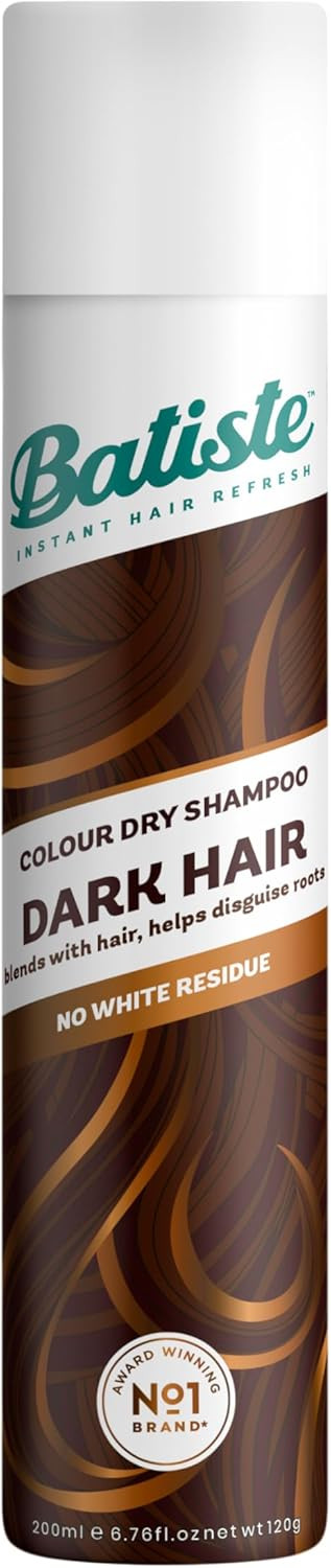 Batiste Colour Dry Shampoo - Black and Dark Brown, 200 ml (Packaging may Vary)