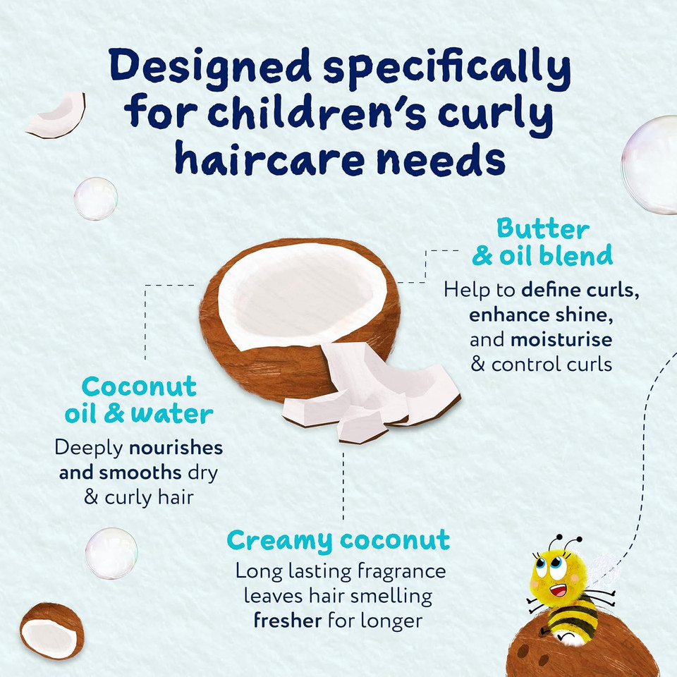 Childs Farm Coco-Nourish Leave-in Conditioner Hair Spray, Define Curls, Smooth, Styling Protector, Coconut, Kids, 100ml