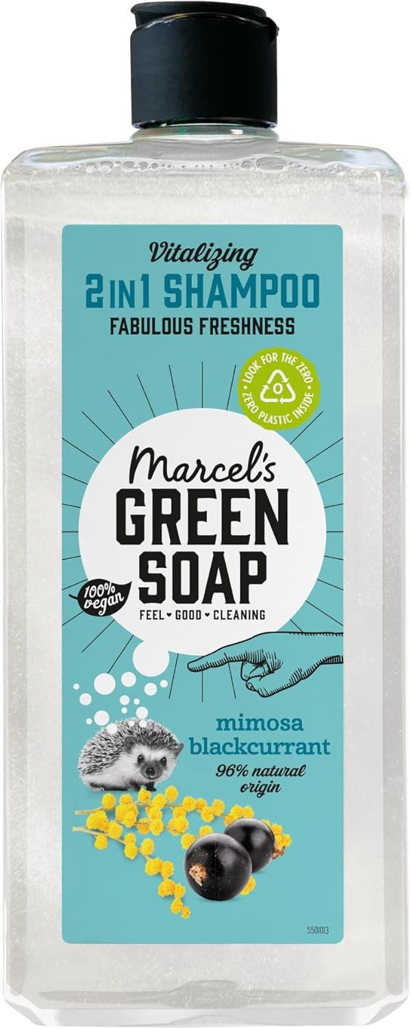 Marcel's Green Soap - Shampoo Argan & Oudh - Natural Oils - 97% Natural - 98% Biodegradable - Vegan - 300ml