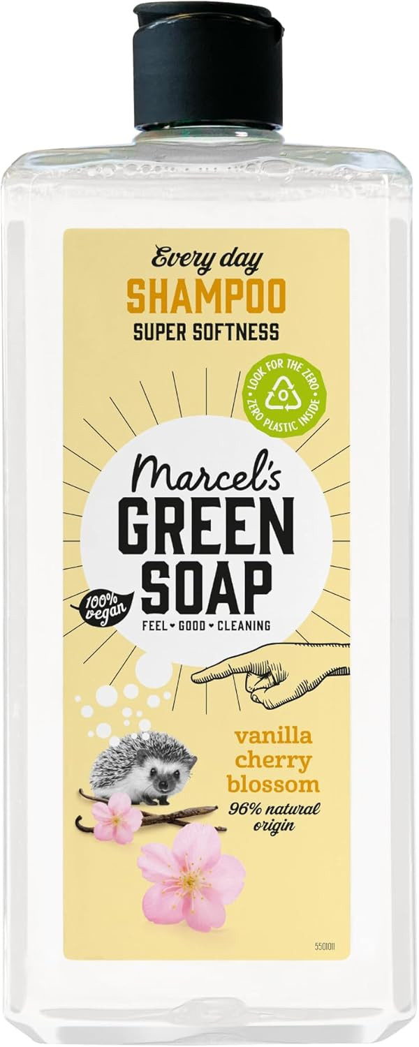 Marcel's Green Soap Shampoo - Mimosa & Blackcurrant - Natural Oils - 97% Natural - 97% Biodegradable - Vegan - 300ml