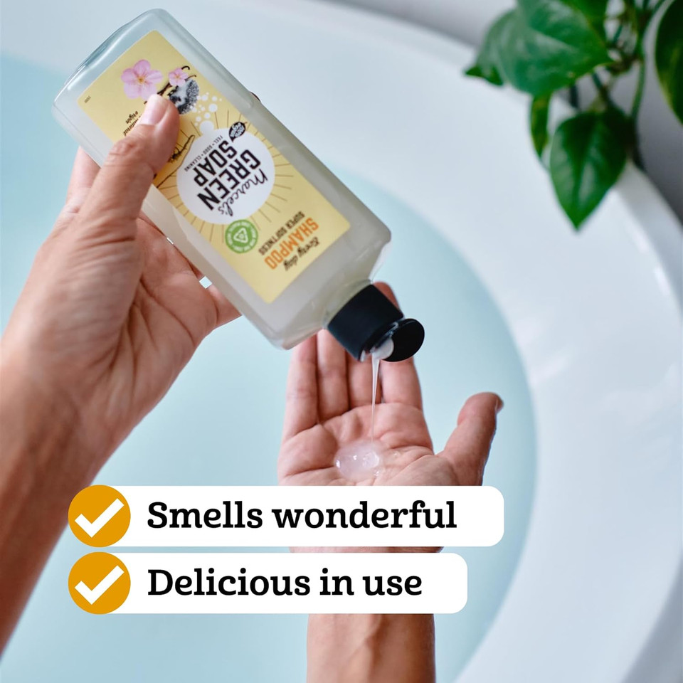 Marcel's Green Soap Shampoo - Mimosa & Blackcurrant - Natural Oils - 97% Natural - 97% Biodegradable - Vegan - 300ml