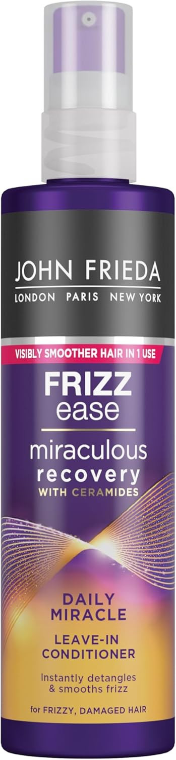 John Frieda Frizz Ease Daily Miracle Leave In Conditioner, Moisturising Conditioner Spray for Frizzy Hair, 200 ml