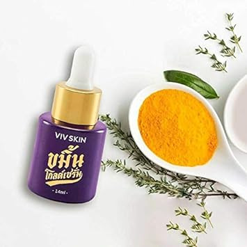 Viv Skin Gold Serum Anti-Aging 24K Golden Skin Radiant Smooth Reduce Wrinkles, Acne, Dark Spots 14 Ml By Mda