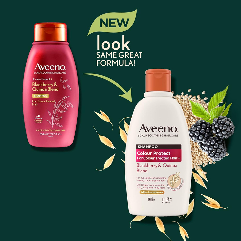 Aveeno Colour Protect Blackberry and Quinoa Scalp Soothing Conditioner for Colour Treated Hair 300ml