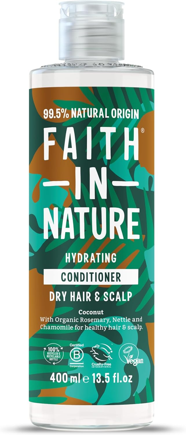 Faith In Nature Natural Seaweed & Citrus Conditioner, Detoxifying for Oily Hair & Scalp, Vegan & Cruelty Free, No SLS, Silicones or Parabens, 400ml