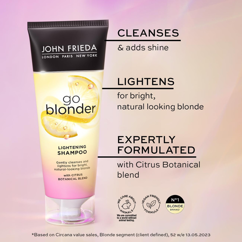 John Frieda Go Blonder Lightening Conditioner for Blonde Hair Travel Size 75 ml (Pack of 2)