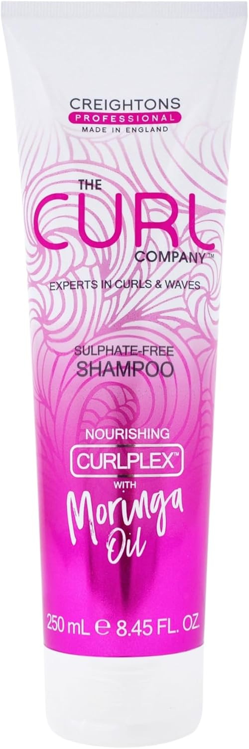 The Curl Company Sulphate-Free Shampoo (250 ml) - Gentle to Curls and Scalp, Perfect for Curls, Kinks, Coils and Waves Professionally formulated with Curplex & Nourishing Moringa Oil