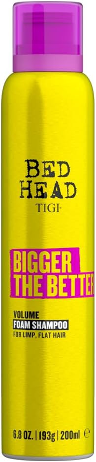 Bed Head by TIGI - Bigger The Better Hair Volume Foam Shampoo - Ideal for Fine Hair - 200 ml