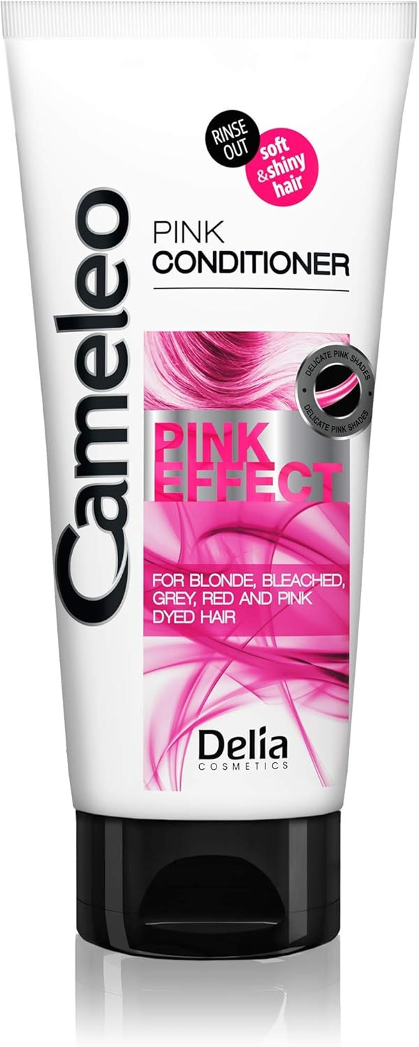 Cameleo - Pink Effect Conditioner with Grapefruit Extract for Blonde, Bleached, Red & Pink Dyed Hair - Soft & Shine Hair with Rose Highlights - No Parabens, Salt - 200 ml, Pack of 1