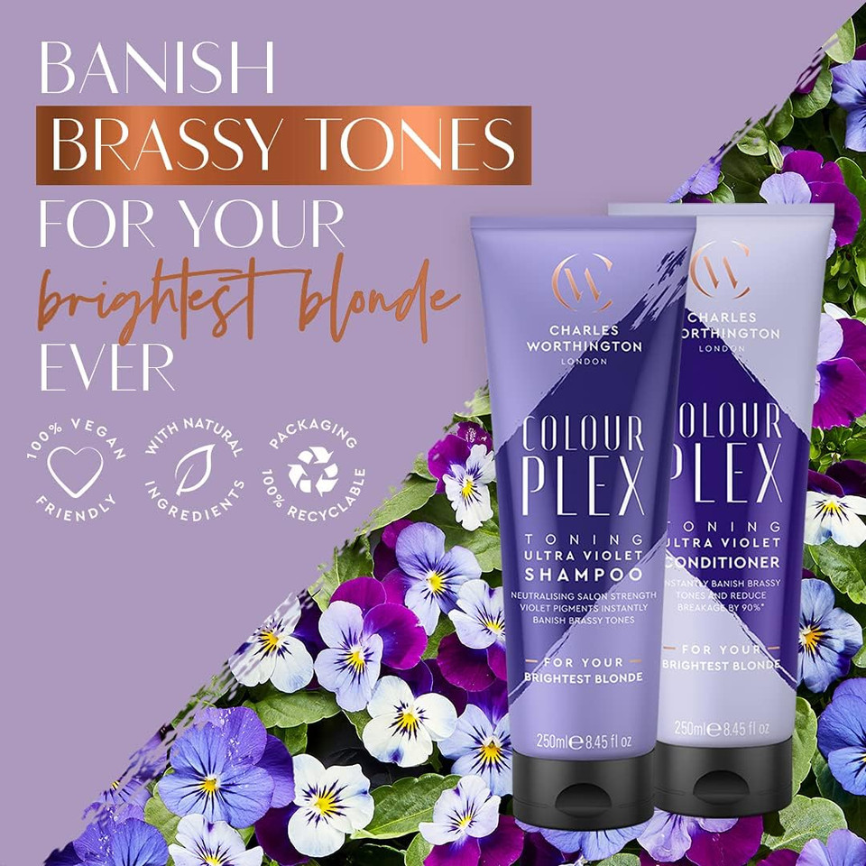 Charles Worthington Colour Plex ??ni?ng Ultra Violet Shampoo 250ml