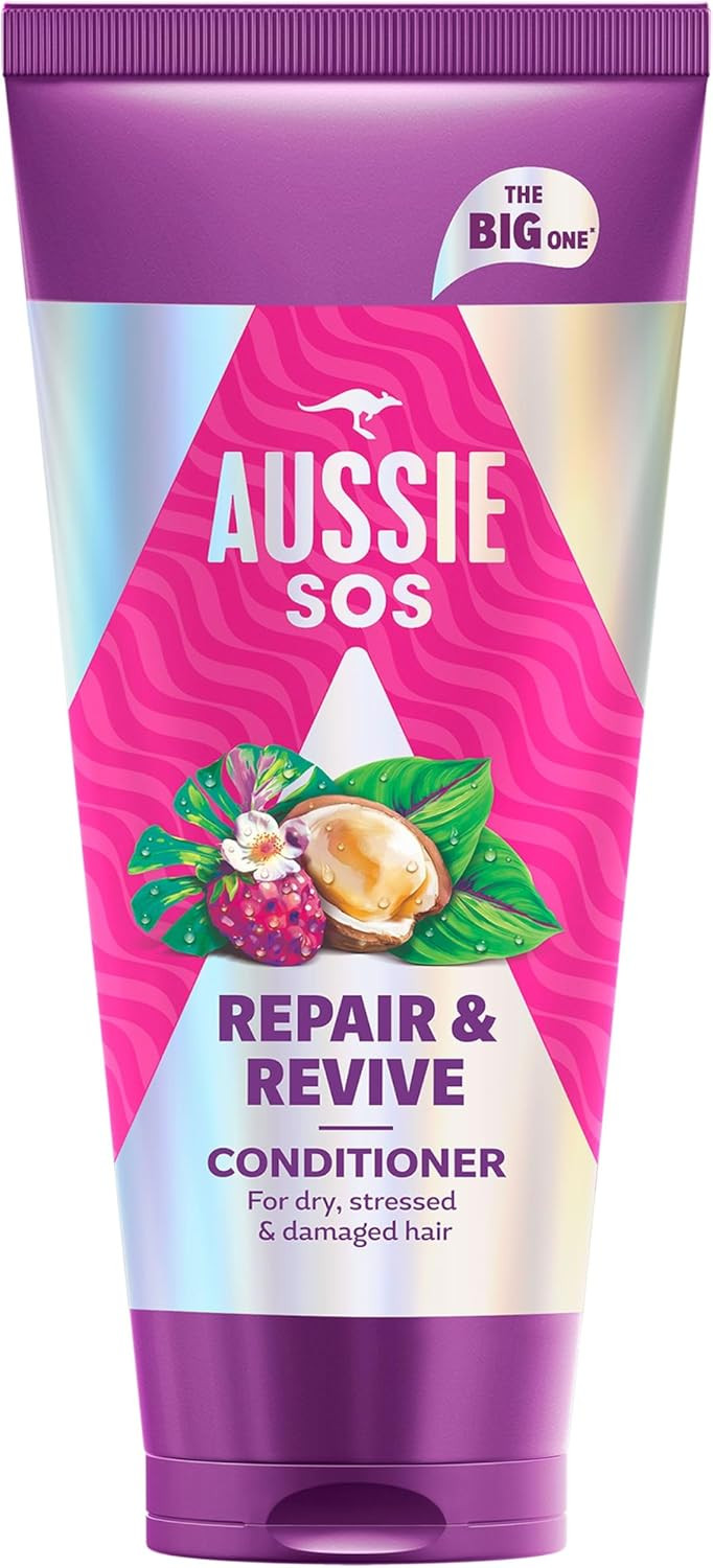 Aussie SOS Repair & Revive Shampoo 500ml to Leave Dry, Stressed and Damaged Hair Feeling Soft, Smooth and Hydrated, Protects against Future Damage, Vegan, Infused with Australian Superfoods