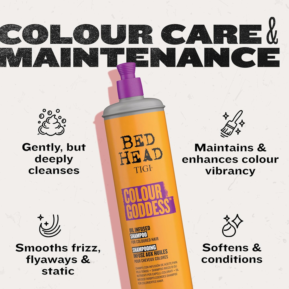 Bed Head by TIGI - Colour Goddess Shampoo - Ideal for Coloured Hair - 600ml