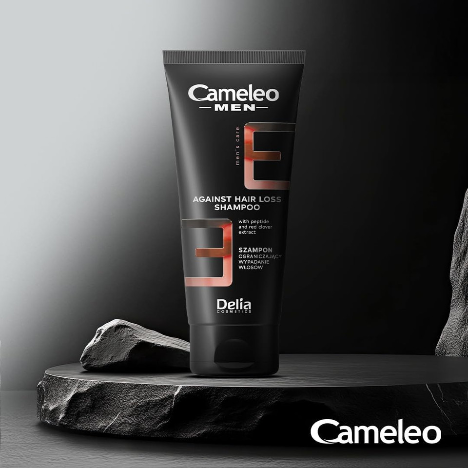 Cameleo Men - Anti Hair Loss Shampoo - Cleans and Refreshes - Effectively Reduces Hair Loss - Moisturises, Nourishes, Strengthens - for Dry Hair and Scalp - 150ml