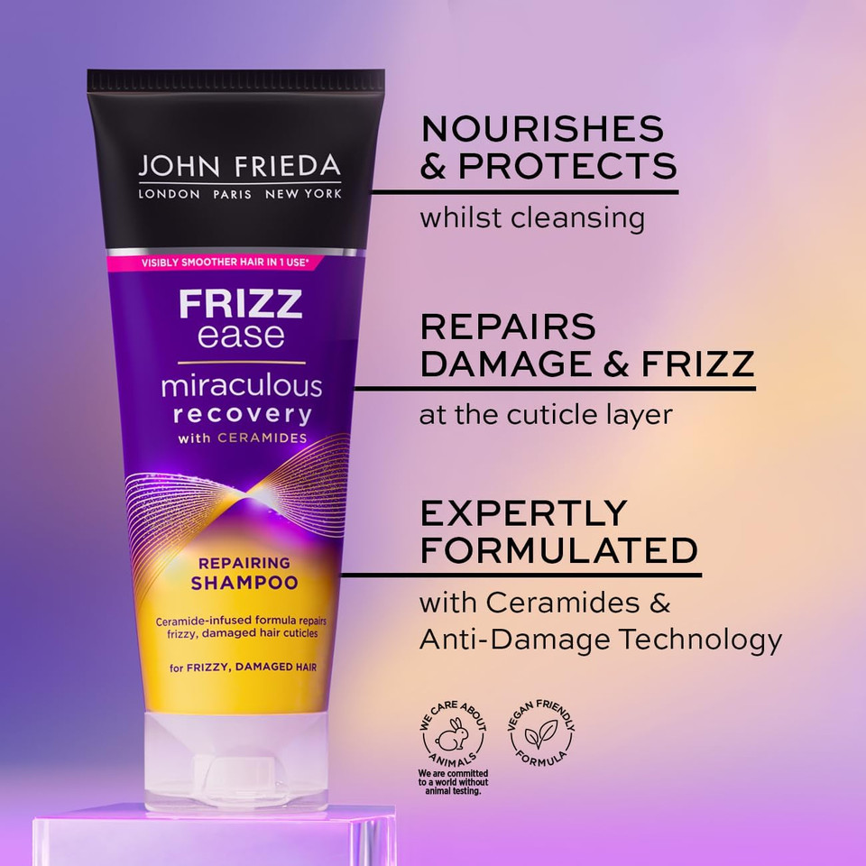 John Frieda,250 ml (Pack of 1) Frizz Ease Miraculous Recovery Shampoo, 250ml