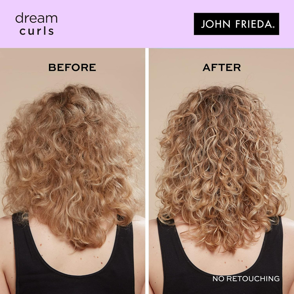 John Frieda Frizz Ease Dream Curls Air Dry Waves Styling Foam 150ml, Wave and Curl Enhancer, Lightweight Anti-Frizz Styling Foam