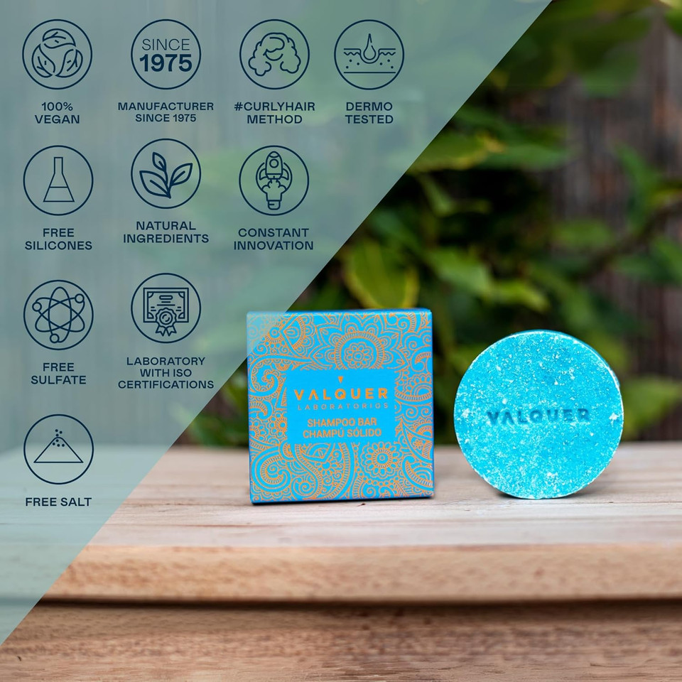 Valquer Exotic Sunrise Shampoo Bar (orange and papaya extract). Antioxidant, Moisturizing and Purifying. Without Soap Without Plastics, organic and natural shampoo 50g