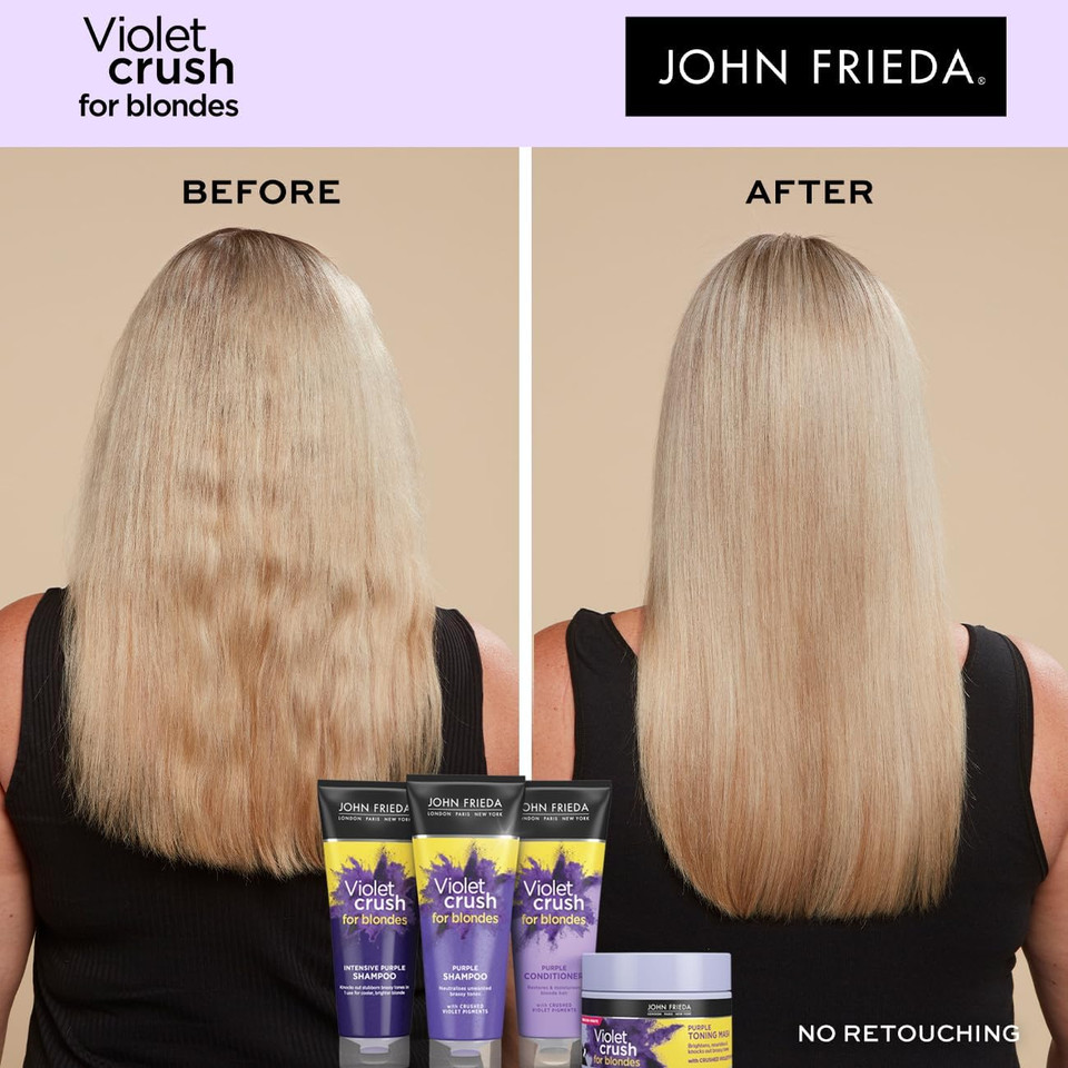 John Frieda Violet Crush Intensive Purple Shampoo For Blonde Hair, 250ml