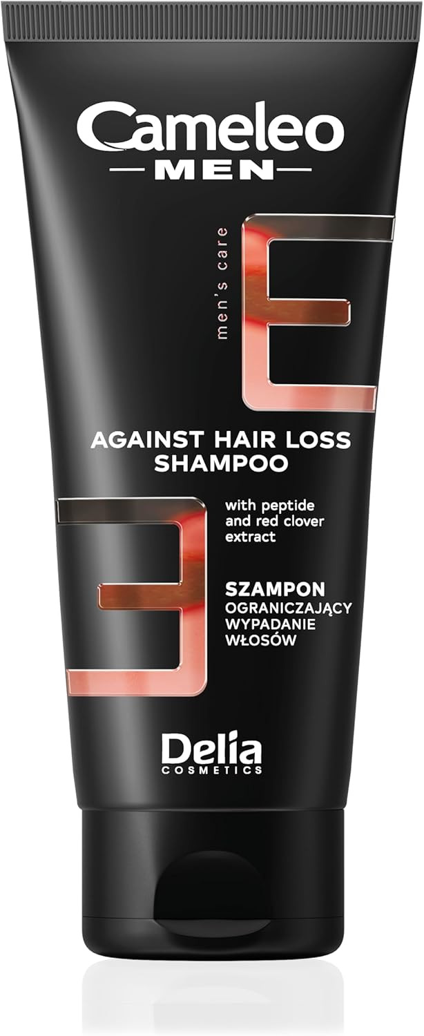 Cameleo Men - Shampoo Against Grey Hair - Natural Hazelnut Extract - Colour Protect - Refreshs and Cleans Hair & Scalp - 150ml, Blue