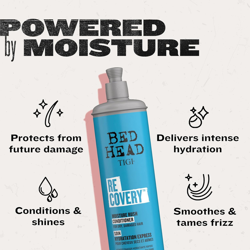 Bed Head by TIGI - Recovery Moisturising Conditioner - Ideal for Dry Damaged Hair - Hair Repair - 600ml