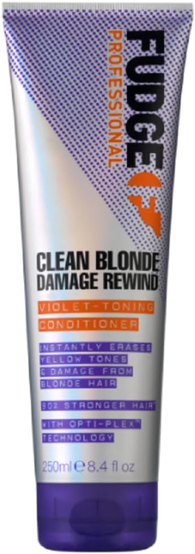 Fudge Professional Clean Blonde Damage Rewind Conditioner, Intense Purple Toning for Blonde Hair, Bond Repair Technology, Sulfate Free, 250 ml Fudge Professional Clean Blonde Damage Rewind Conditioner, Intense Purple Toning for Blonde Hair, Bond Repair Technology, Sulfate Free, 250 ml
