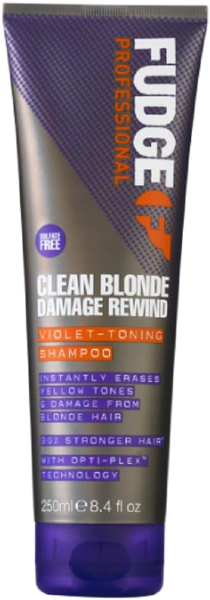 Fudge Professional Clean Blonde Damage Rewind Shampoo, Intense Purple Toning for Blonde hair, Bond Repair Technology, Sulfate Free, 250 ml Fudge Professional Clean Blonde Damage Rewind Shampoo, Intense Purple Toning for Blonde hair, Bond Repair Technology, Sulfate Free, 250 ml