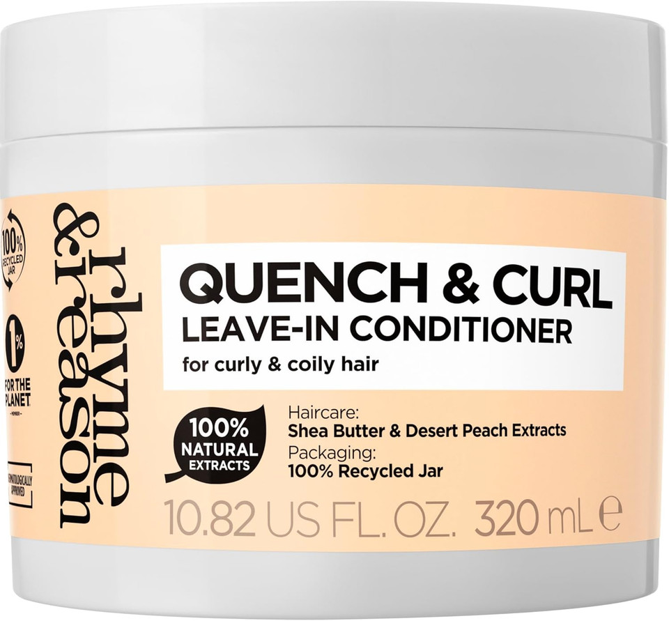 Rhyme & Reason - Quench & Curl Leave-In Conditioner, Moisturising Treatment for Curly, Coily & Textured Hair (320ml)