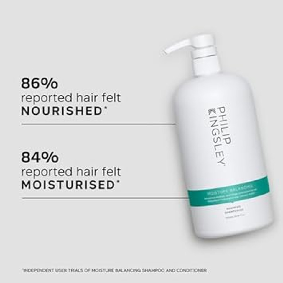 Philip Kingsley | Moisture Balancing Combination Shampoo | Hydrating for Dry and/or Oily Hair | Anti-Frizz, Anti-Oxidant Shampoo That Hydrates and Adds Shine | 75ml