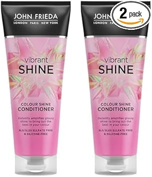 John Frieda Vibrant Shine Weightless Colour Shine Conditioner 250ml, White (Pack of 2)