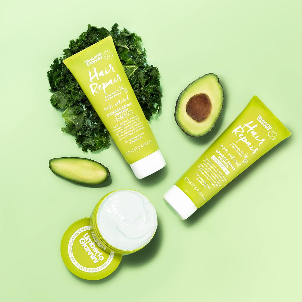 Umberto Giannini Urgent Repair Deep Conditioning Mask for dry, damaged hair & split ends - Vegan & Cruelty Free Strengthening Hair Treatment 200ml