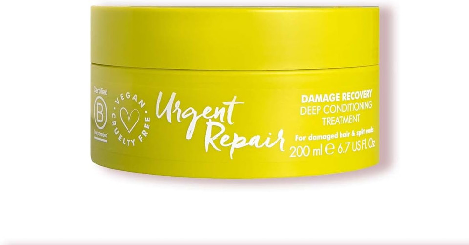 Umberto Giannini Urgent Repair Deep Conditioning Mask for dry, damaged hair & split ends - Vegan & Cruelty Free Strengthening Hair Treatment 200ml