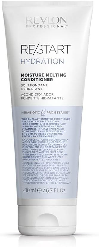 Revlon Professional Hydration Melting Conditioner, Normal & Dry Hair Treatment to Moisturise, Control Frizz & Detangle (200ml) Unisex