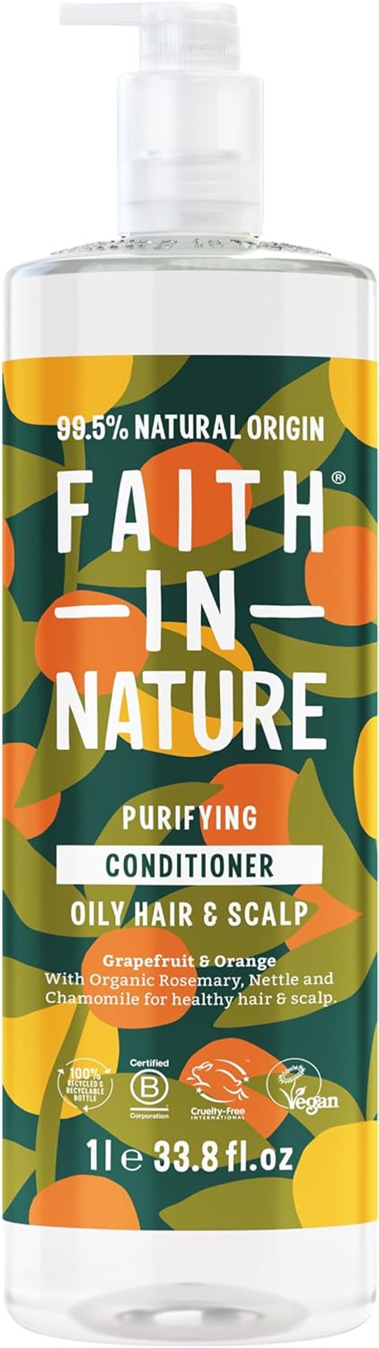 Faith In Nature 1L Natural Rosemary Conditioner, Stimulating for Normal Hair & Scalp, Vegan & Cruelty Free, No SLS, Silicones or Parabens, Family Size Faith In Nature 1L Natural Rosemary Conditioner, Stimulating for Normal Hair & Scalp, Vegan & Cruelty Free, No SLS, Silicones or Parabens, Family Size