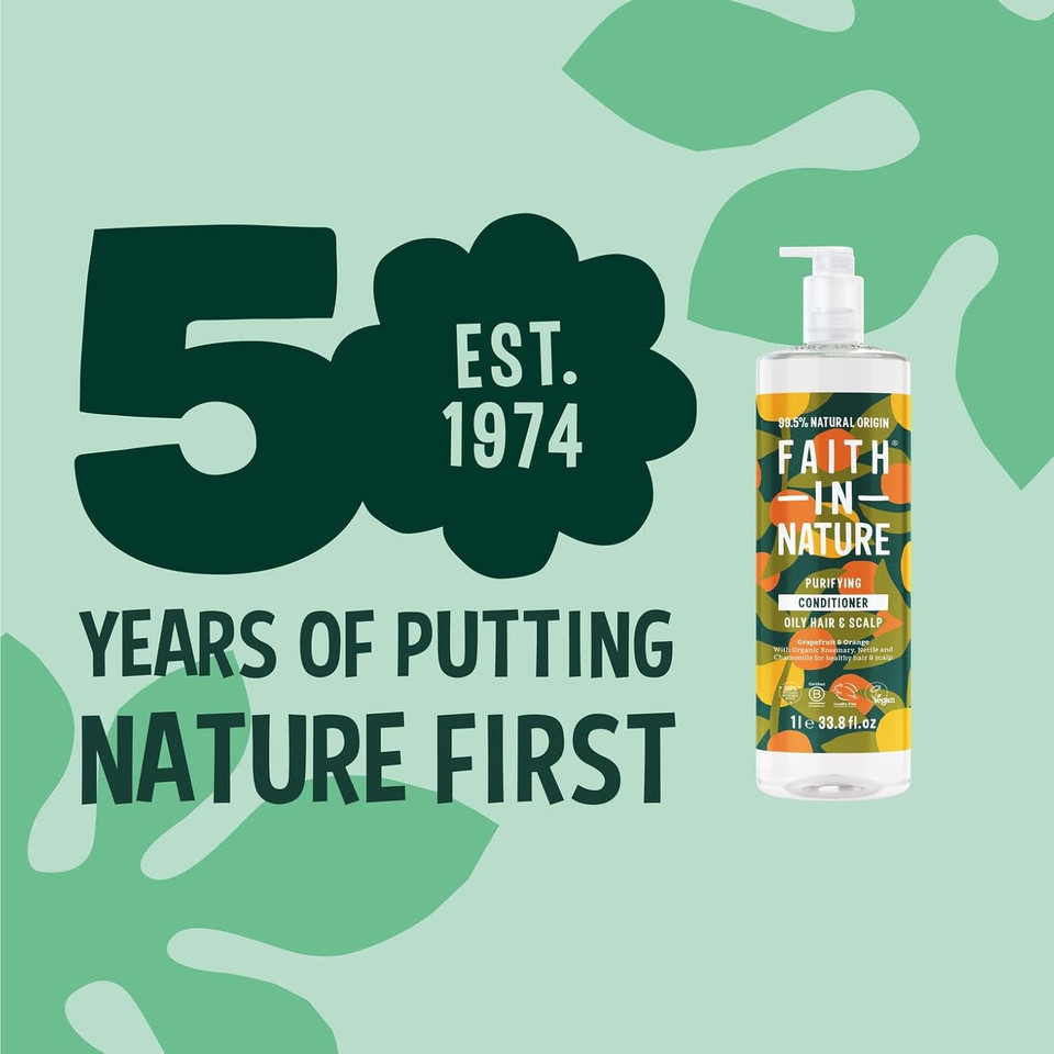 Faith In Nature 1L Natural Rosemary Conditioner, Stimulating for Normal Hair & Scalp, Vegan & Cruelty Free, No SLS, Silicones or Parabens, Family Size Faith In Nature 1L Natural Rosemary Conditioner, Stimulating for Normal Hair & Scalp, Vegan & Cruelty Free, No SLS, Silicones or Parabens, Family Size