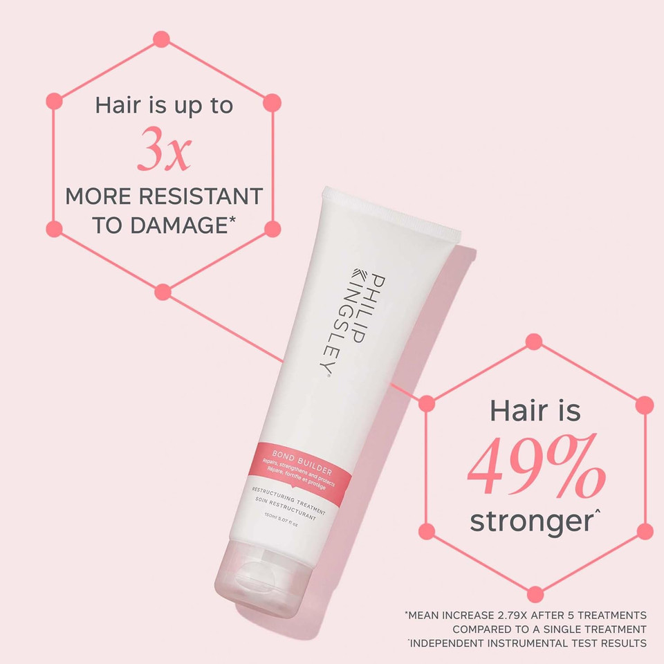 Philip Kingsley | Bond Builder Restructuring Hair Repair Mask | Treatment for Damaged, Bleached, Coloured Hair | Breakage and Split Ends Treatment | 40ml
