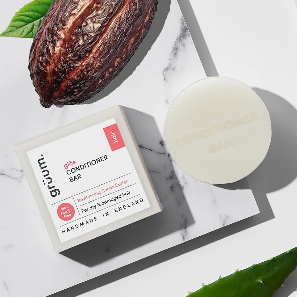 grüum Revitalising Hair Conditioner Bar 50g - SLES, EDTA & Paraben Free Conditioner Bar for Hair Lasts up to 60 Washes - Plant-Based Vegan Solid Conditioners Bars for Hairs