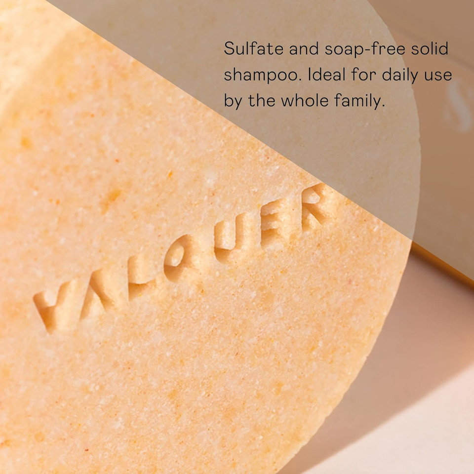 Valquer Sunset Formula Zero Solid Shampoo for the Whole Family. Repairs, Nourishes and Softens, Getting Careful Hair, with Oatmeal and Aloe Vera. Vegan and Natural. 50g