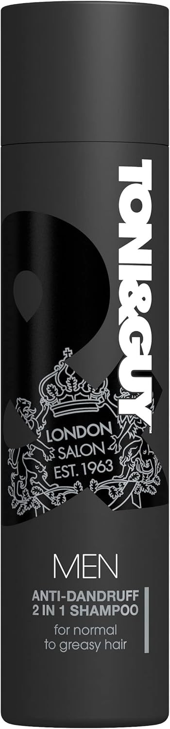 Toni&Guy Men's Deep Clean Shampoo with Charcoal Extract, 250ml (Pack of 2)