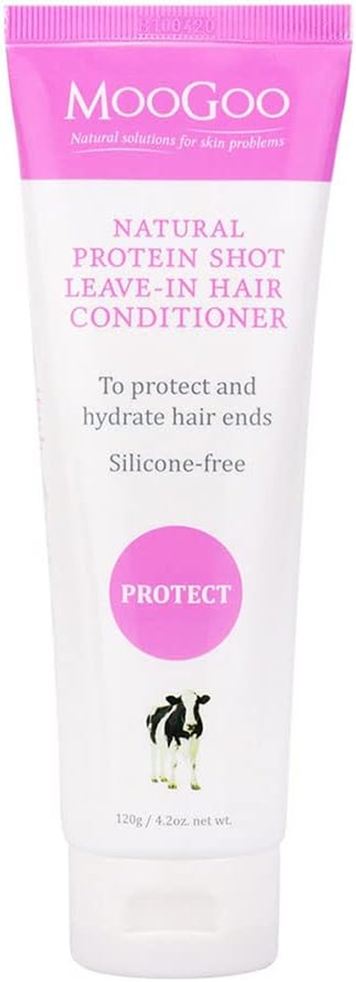 MooGoo Protein Shot Leave-In Conditioner - Hydrates & Protects Hair Ends, Silicone-Free, Natural Formula, Non-Irritating, Moisturising Hair Treatment, Detangler for Dry, Frizzy Hair, 120g / 4.2oz