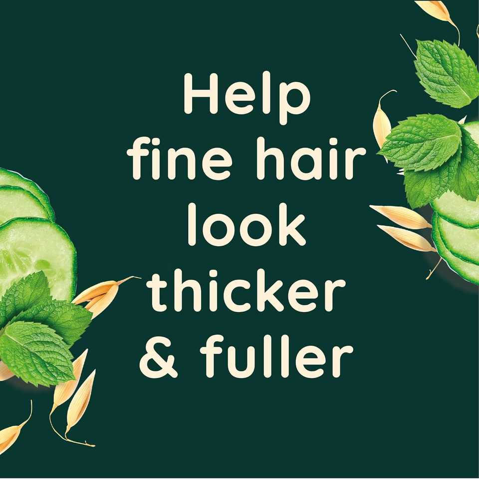 Aveeno Volumising For Fine Hair + Fresh Greens Blend Scalp Soothing Oat Conditioner 300ml (Pack of 2)