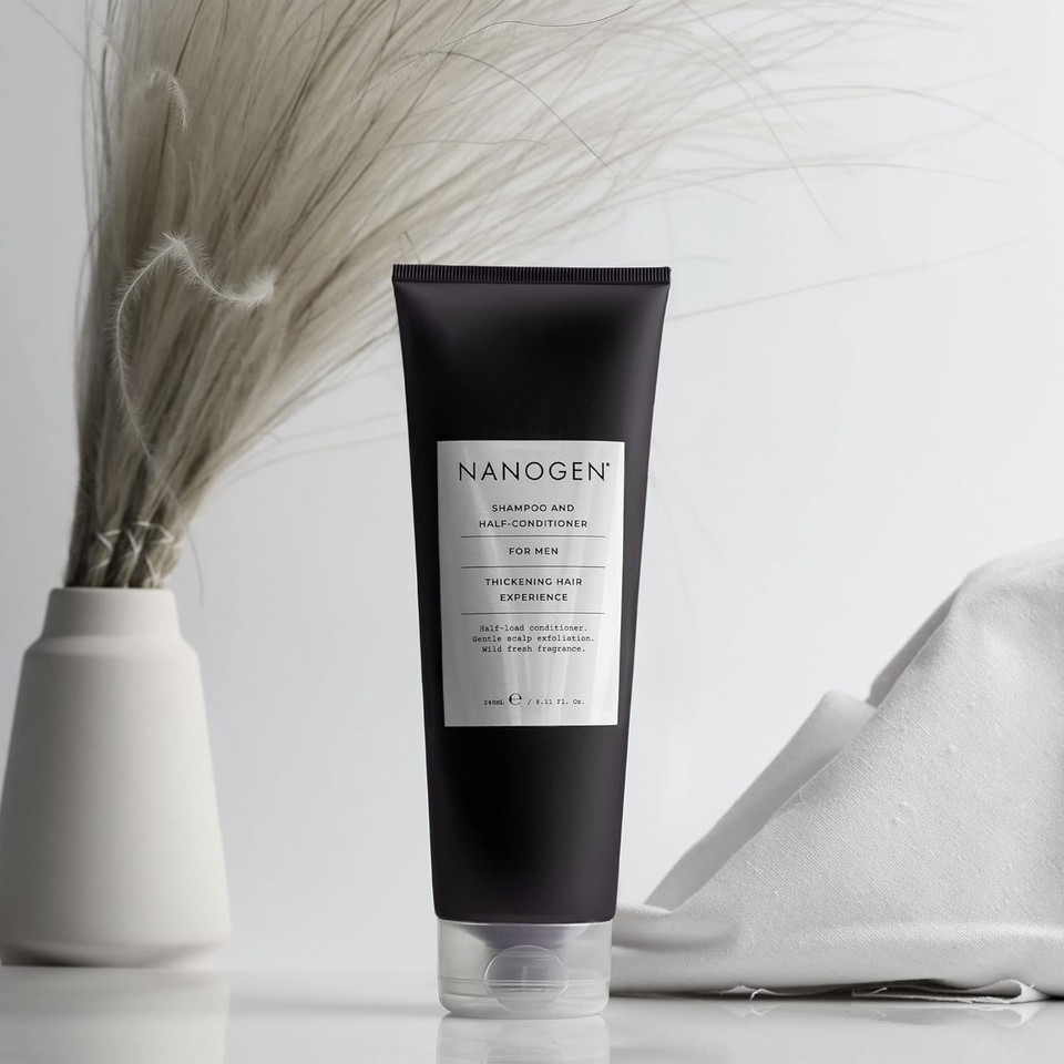 Nanogen Thickening Shampoo and Half Conditioner for Men 240ml - Sensitive, deep cleansing with Salicylic acid and Hair Growth Ingredients to encourage hair growth. Can use with Minoxidil treatment Nanogen Thickening Shampoo and Half Conditioner for Men 240ml - Sensitive, deep cleansing with Salicylic acid and Hair Growth Ingredients to encourage hair growth. Can use with Minoxidil treatment
