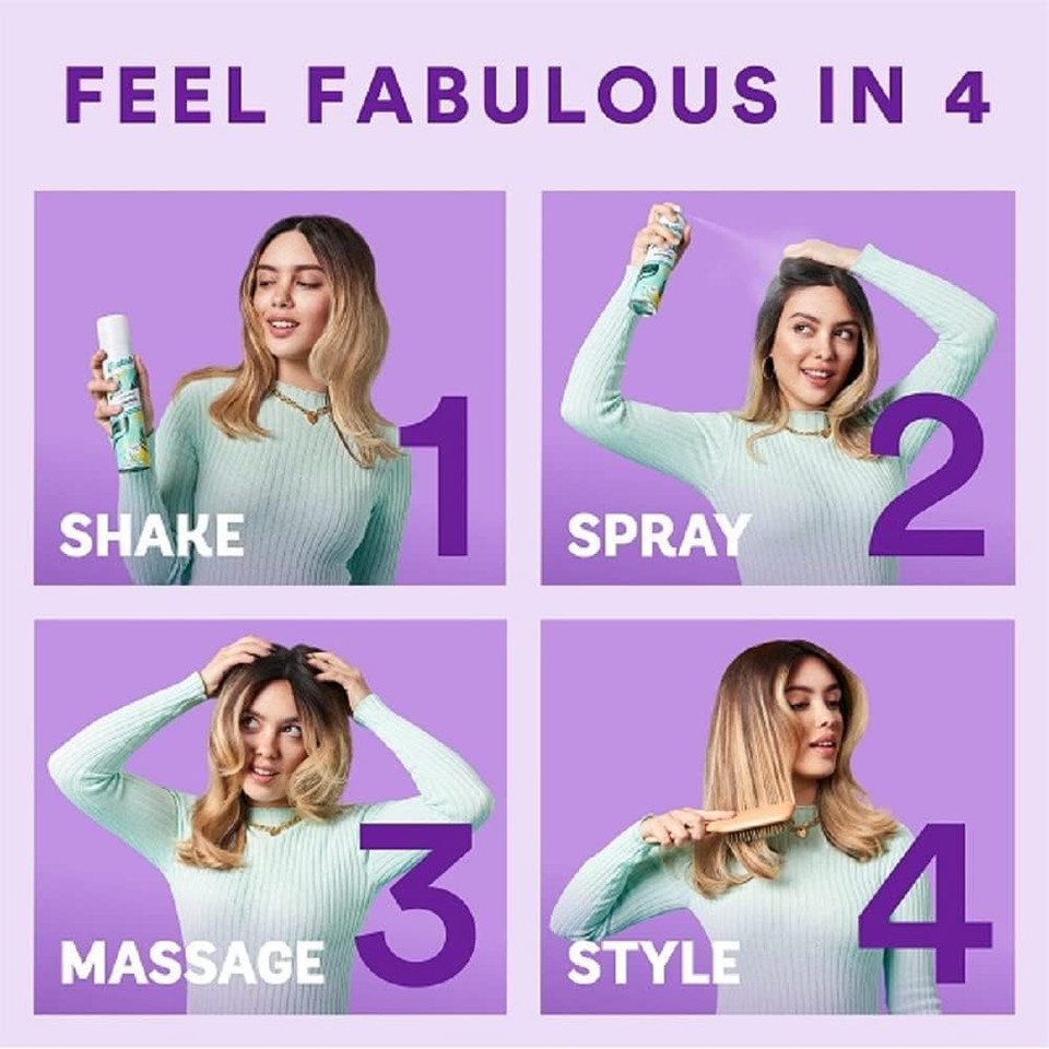 Batiste OG's Dry Shampoo Bundle - 3-Pack Dry Shampoo Variety Bundle for Day and Night Hair Care: Original, Naturally, and Overnight Deep Cleanse - 3 x 200ml