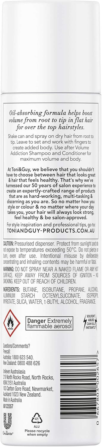 Toni & Guy Sky High Volume Dry Shampoo,250ml (Pack of 2)