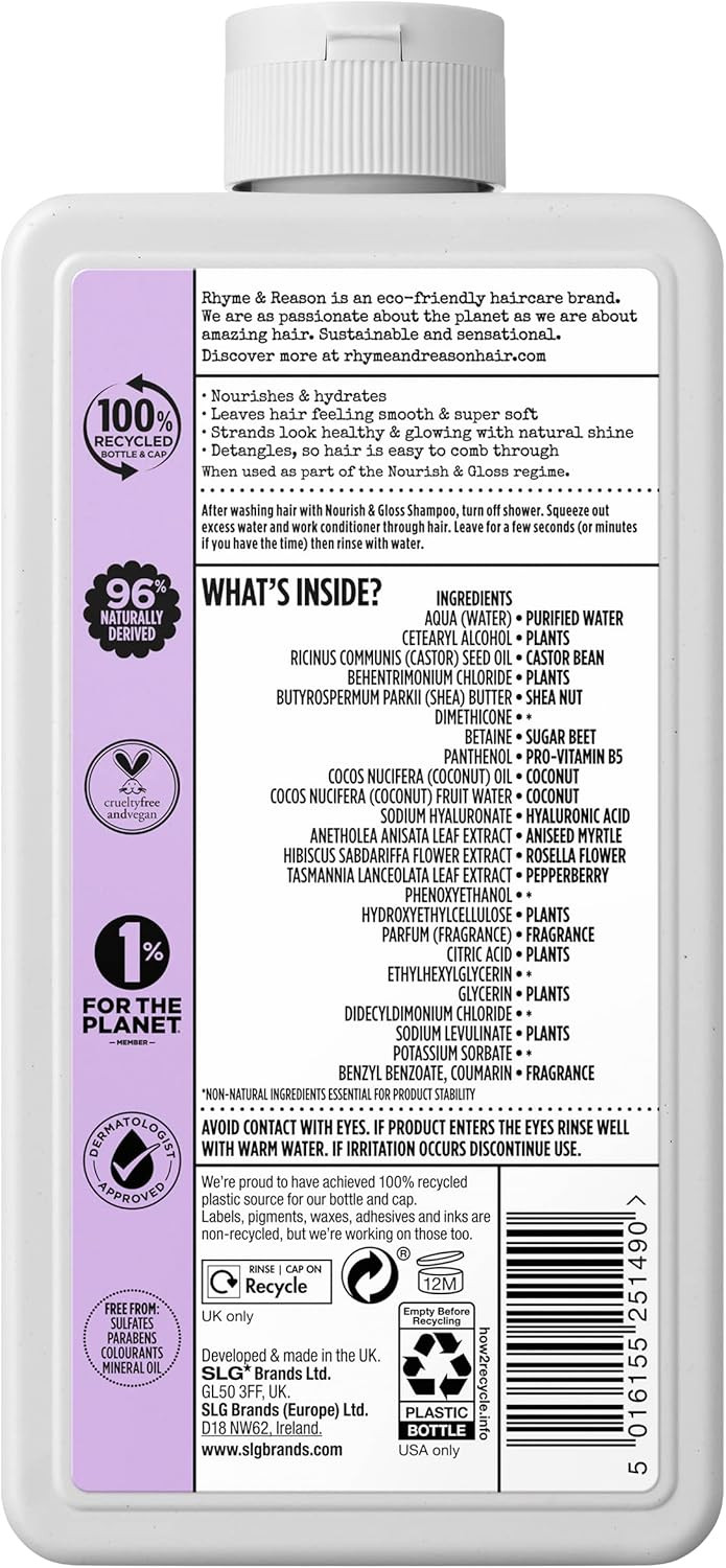 Rhyme & Reason - Nourish & Smooth Conditioner+, Hydrating, All Hair Types