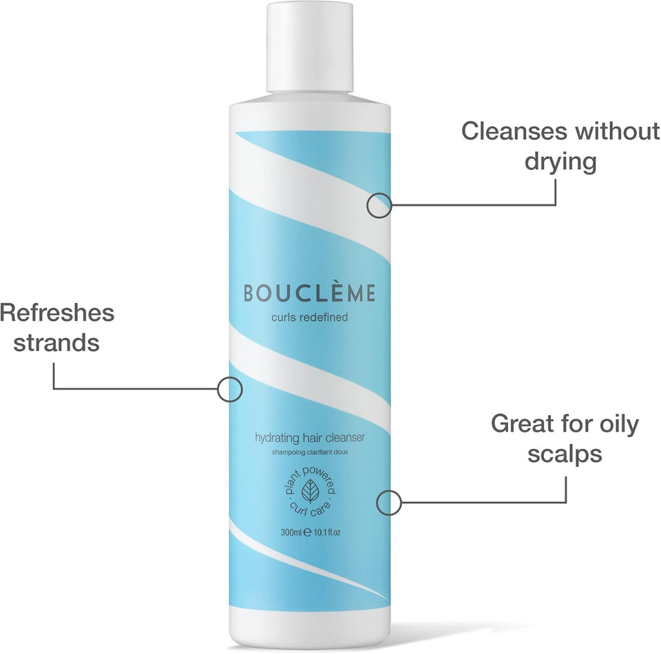 Bouclème - Hydrating Hair Cleanser - Cleansing Shampoo to Strengthen and Restore Hair - 98% Naturally Derived Ingredients and Vegan - 300ml Bouclème - Hydrating Hair Cleanser - Cleansing Shampoo to Strengthen and Restore Hair - 98% Naturally Derived Ingredients and Vegan - 300ml
