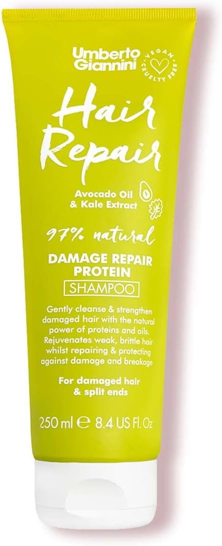 Umberto Giannini Hair Repair Shampoo - For Dry & Damaged Hair - Vegan and Cruelty Free 250ml