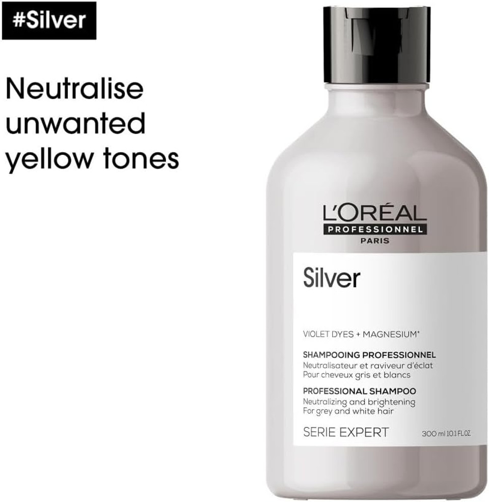 LOréal Professionnel | Shampoo, For Grey, White or Light Blonde Hair, Serie Expert Silver LOréal Professionnel | Shampoo, For Grey, White or Light Blonde Hair, Serie Expert Silver