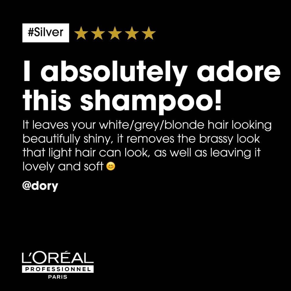 LOréal Professionnel | Shampoo, For Grey, White or Light Blonde Hair, Serie Expert Silver LOréal Professionnel | Shampoo, For Grey, White or Light Blonde Hair, Serie Expert Silver