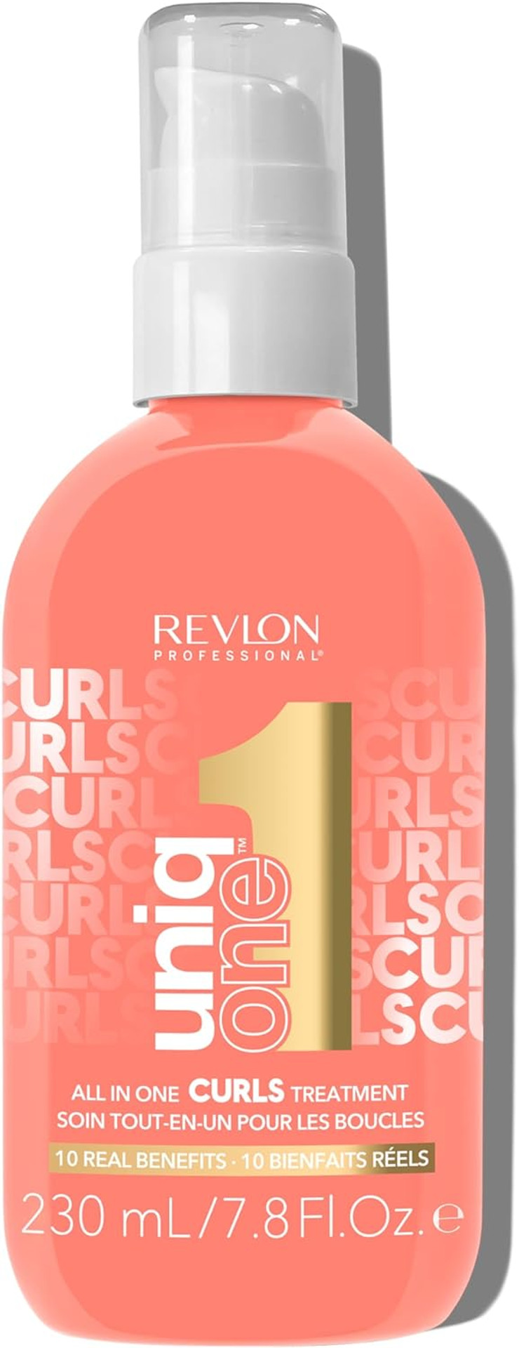 REVLON PROFESSIONAL Uniqone Curly Hair Leave-in Treatment  Multi-Benefit Hair Treatment for Curly Hair, Wavy And Coily Hair, 230 ml