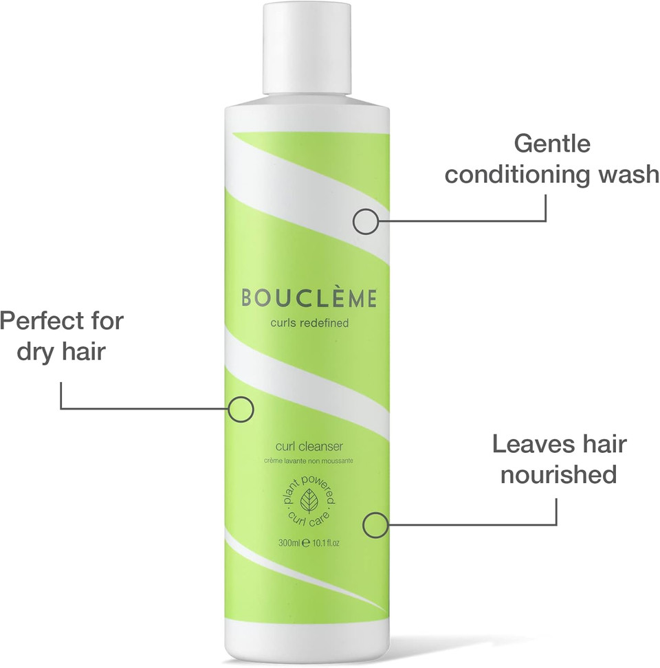 Bouclème - Curl Cleanser - Hydrating Cream Based Co-Wash for Cleansing Hair - 98% Naturally Derived Ingredients - Ideal For Dry Hair - 300 ml (Pack of 1)